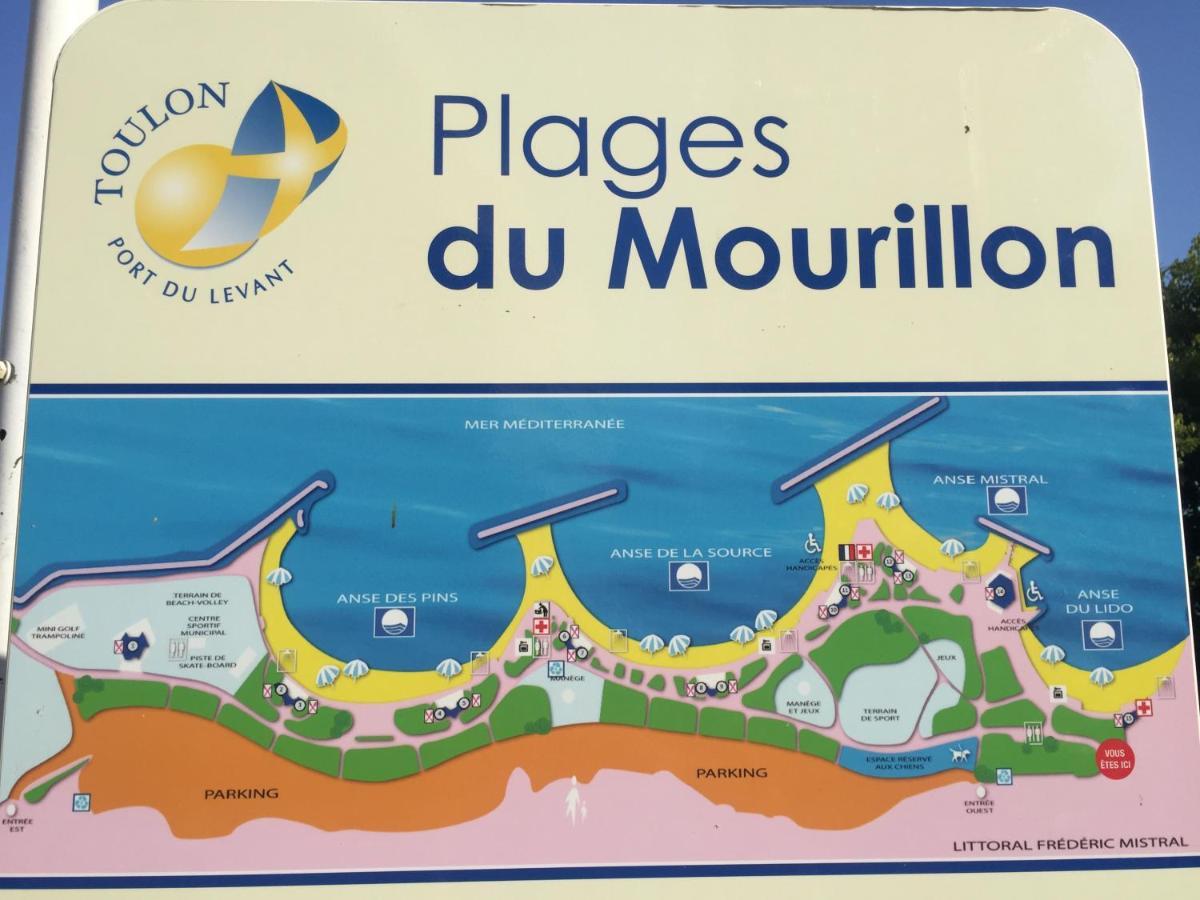 Goeland 3, Climatise, Wifi, Balcons Petite Vue Mer Laterale Au 3 Eme Etage Sans Ascenseur Toulon Bagian luar foto